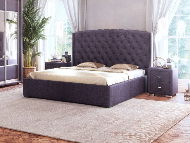 Мягкая кровать Dario Slim (Дарио Слим) с изголовьем