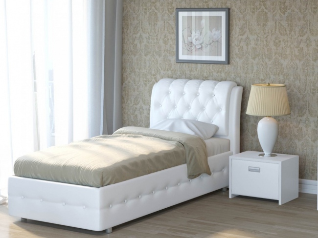 Односпальная кровать с мягким изголовьем Como 4 (Комо 4)
