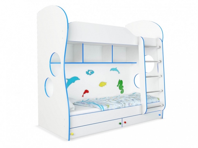 Детская двухъярусная кровать Соната Kids Море