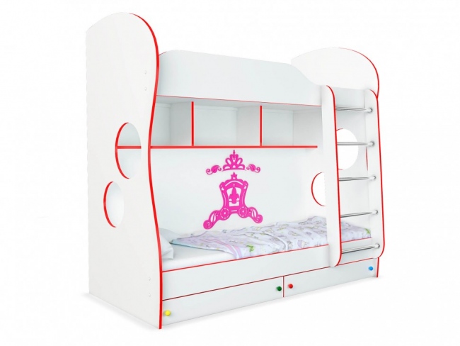 Детская двухъярусная кровать Соната Kids Принцесса