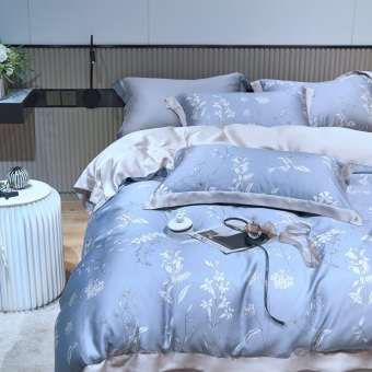 Комплект постельного белья из тенселя Голубой